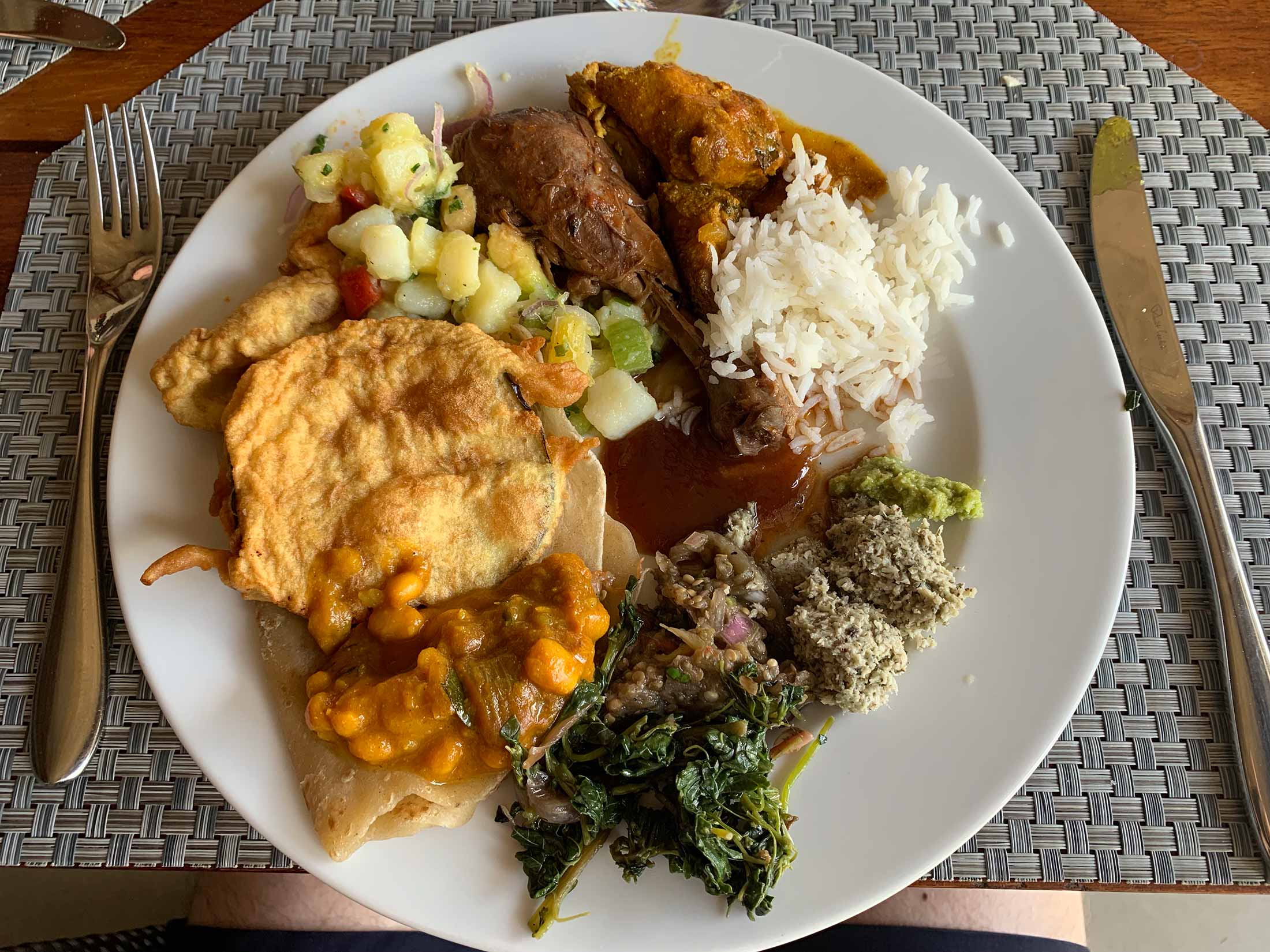 creole buffet at Labourdonnais Restaurant