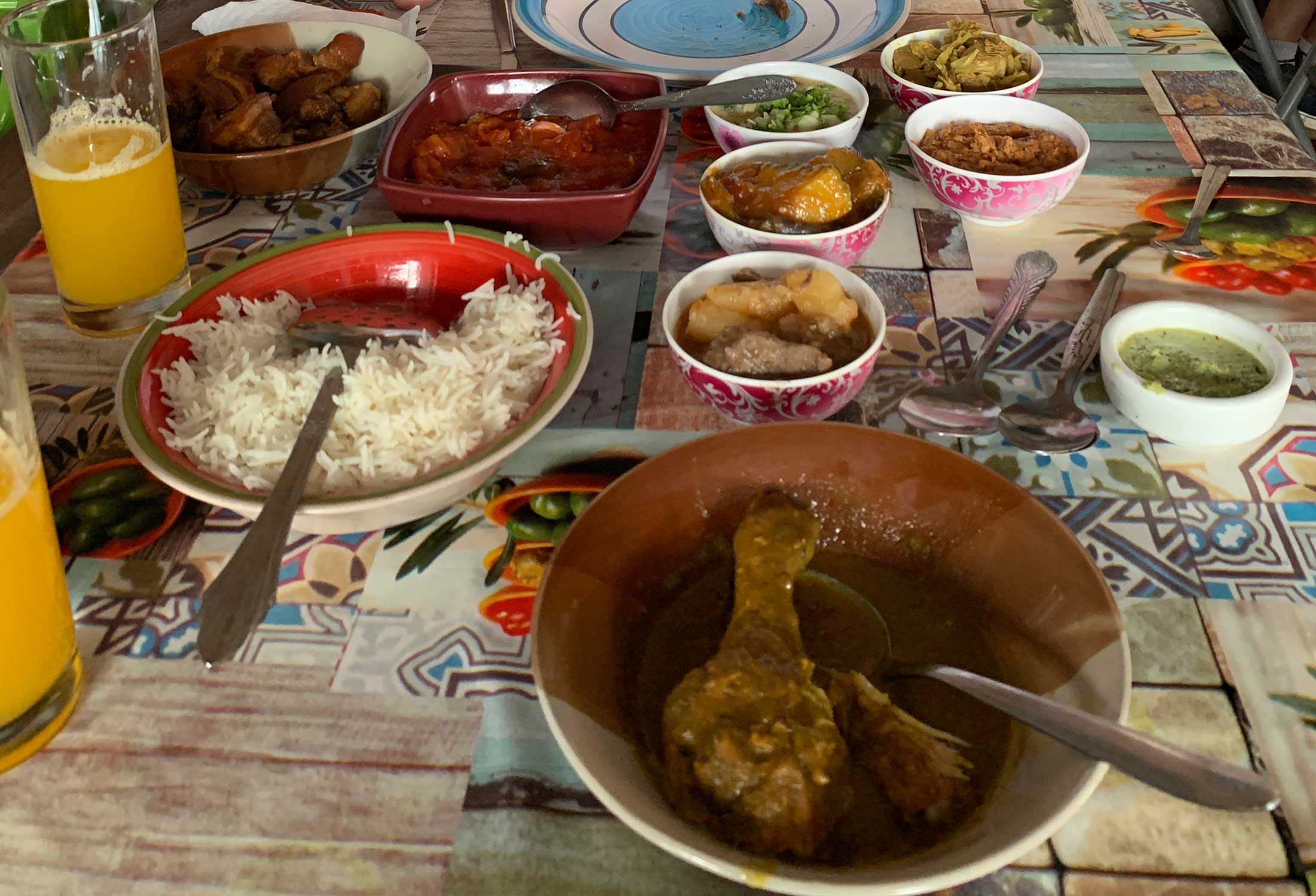 Creole & Cajun dishes at Le Palais Barbison Mauritius