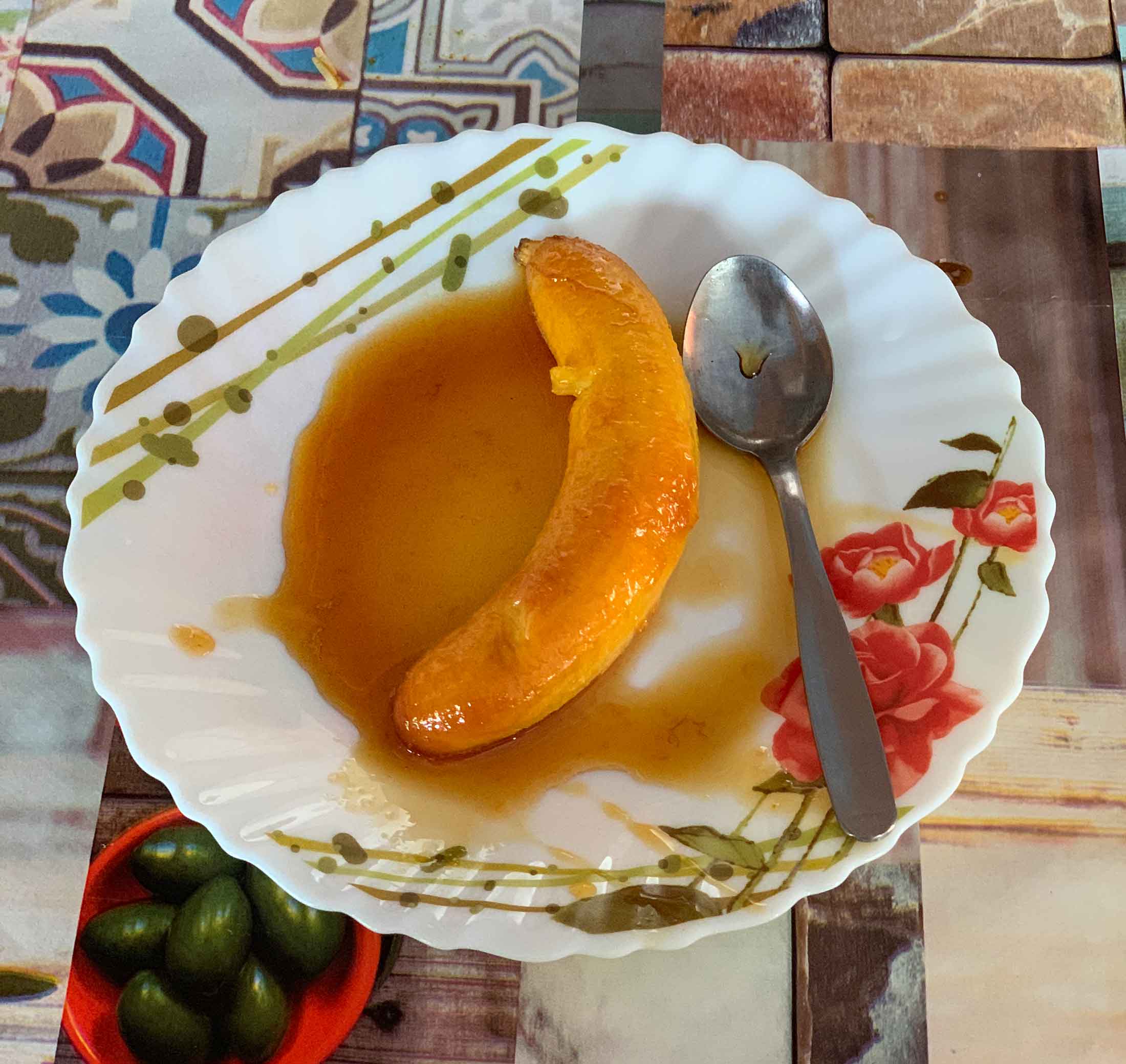 Caramelised rum banana at Le Palais Barbison Mauritius