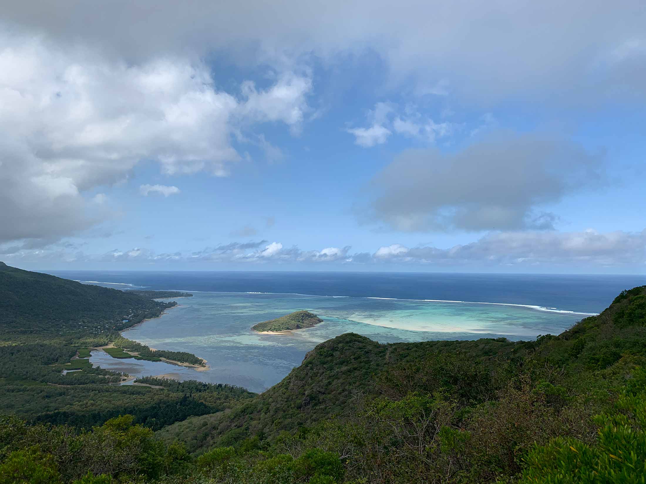 Lagoon view from Le Morne Brabant Mauritius