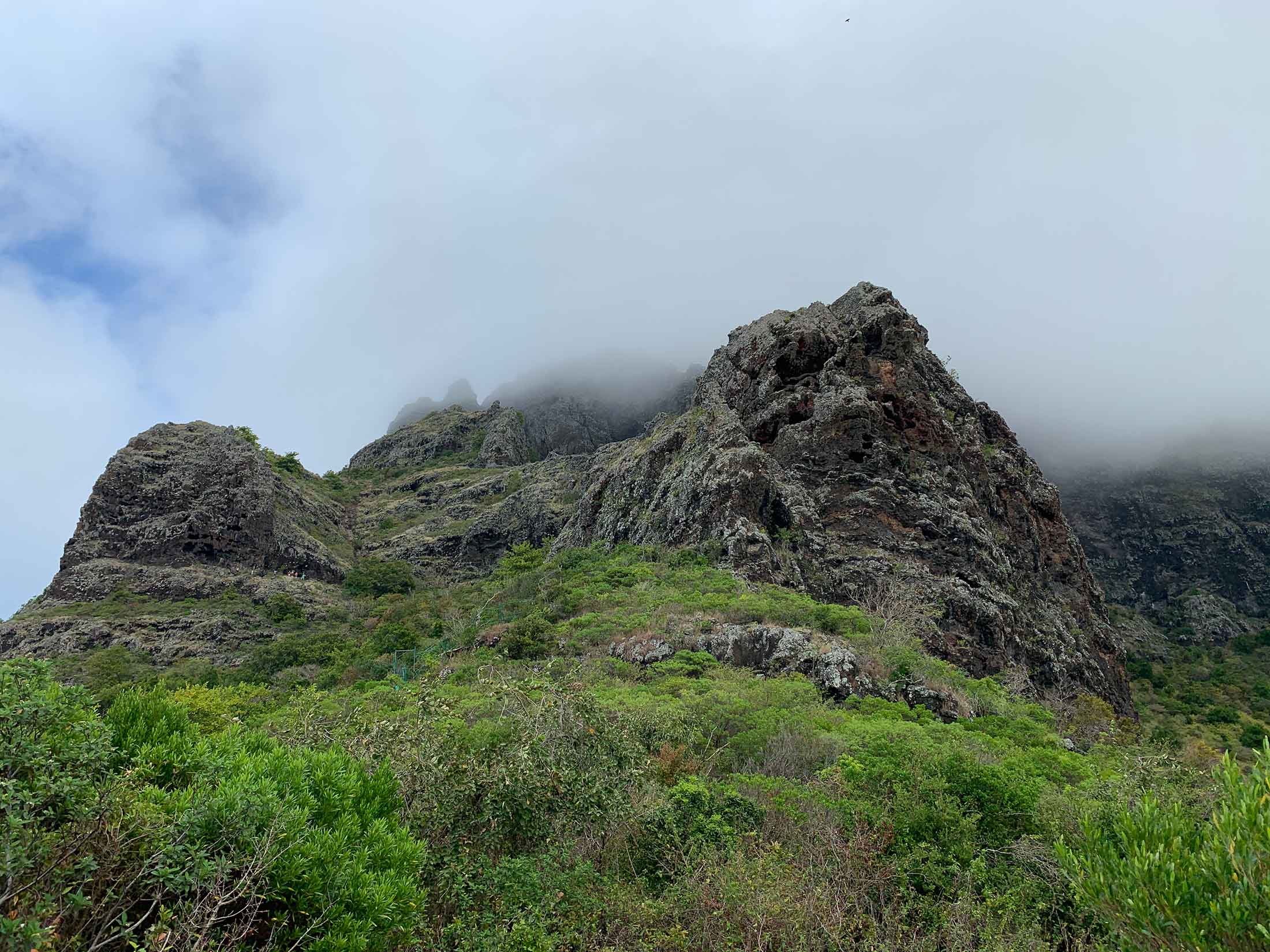 Le Morne Brabant cloudy summit