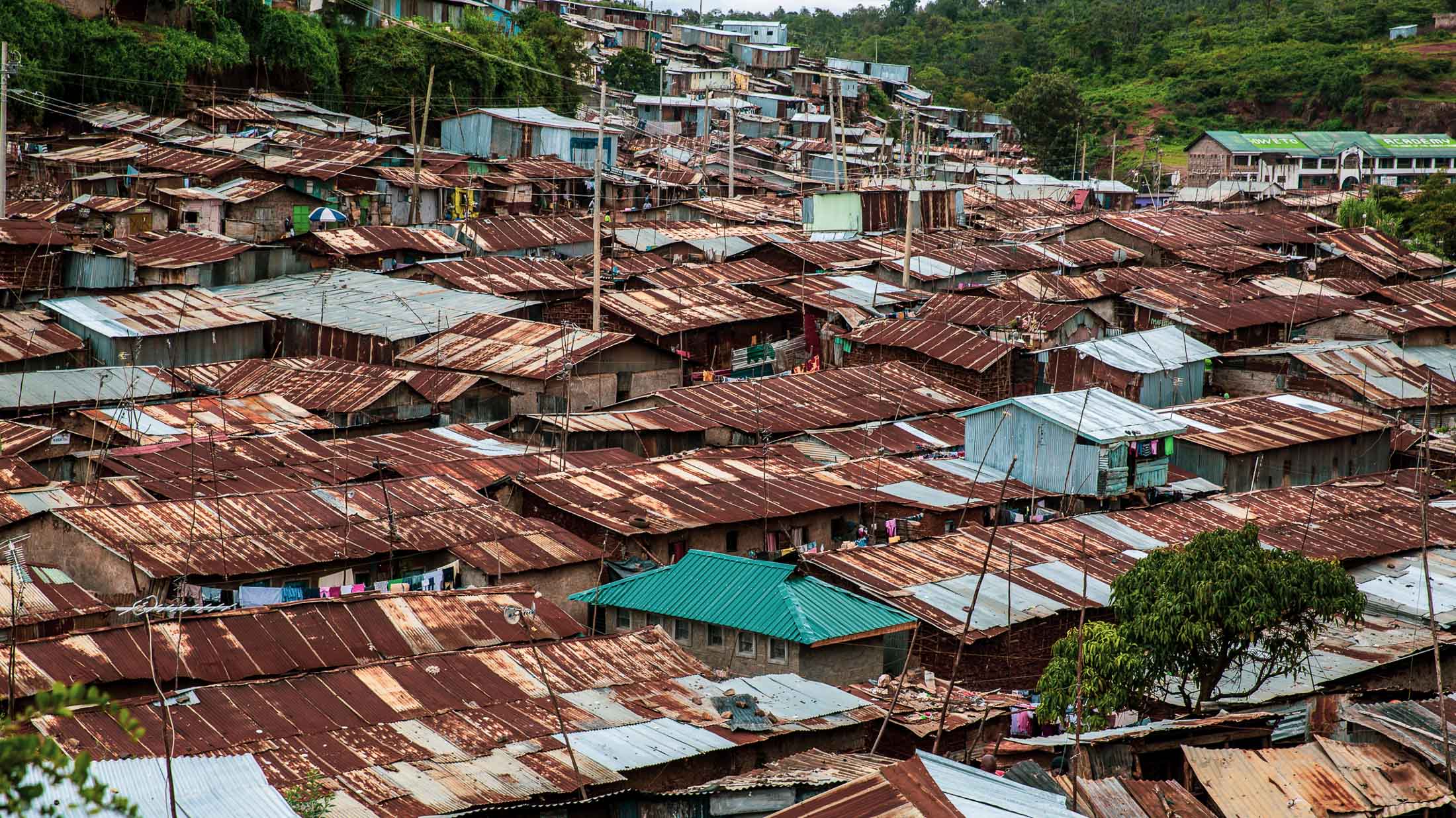 Kibera slum in Nairobi, Kenya